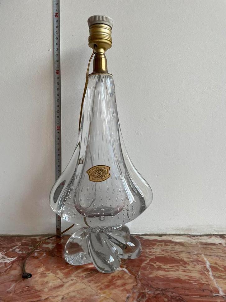 Val Saint Lambert kristallen lampvoet — vintage, Antiek en Kunst, Antiek | Verlichting, Ophalen