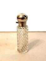 oud Hollands sterling zilveren kristal parfumflesje, Enlèvement ou Envoi, Argent
