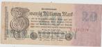 zwanzig millionen mark 1923, Postzegels en Munten, Los biljet, Duitsland, Ophalen of Verzenden