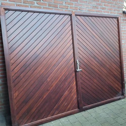 houten poort, Bricolage & Construction, Fenêtres & Moustiquaires, Comme neuf, Porte de garage, Moins de 200 cm, 120 cm ou plus