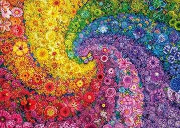 Puzzel van 2000 stukjes „Bloemenwerveling” (97 x 69 cm) beschikbaar voor biedingen