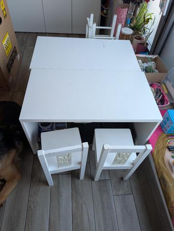 kindertafel en stoelen, Enlèvement, Utilisé, Chaise(s)