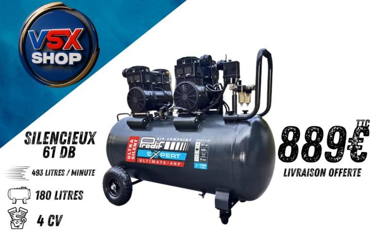 Compresseur Prodif Silencieux, Bricolage & Construction, Compresseurs, Neuf, 6 à 10 bars, 100 litres ou plus, 400 à 800 litres/min