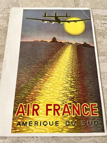 Vasarely / Menu imprimé pour classe Affaire Air France beschikbaar voor biedingen
