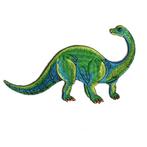 Dino strijkapplicatie patch kinderen - 56 x 102 mm, Ophalen of Verzenden, Nieuw