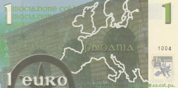 ITALIA PAOANIA 1 EURO en 2 EURO BANCONATA PROMOZIONALE beschikbaar voor biedingen