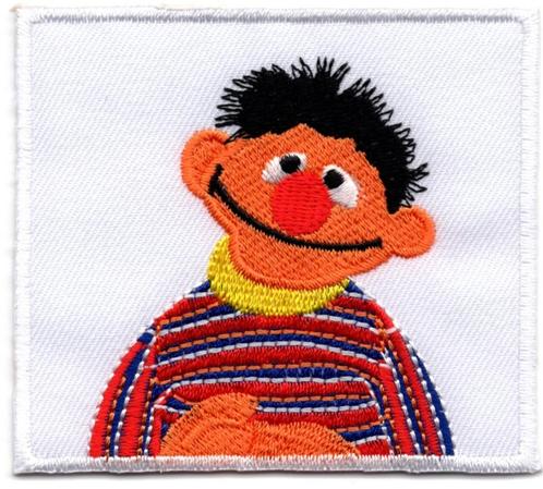 Sesamstraat Ernie stoffen opstrijk patch embleem #2, Collections, Vêtements & Patrons, Neuf, Envoi