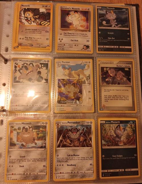 Setje Meowth/Persian Pokemon, Hobby en Vrije tijd, Verzamelkaartspellen | Pokémon, Nieuw, Ophalen of Verzenden