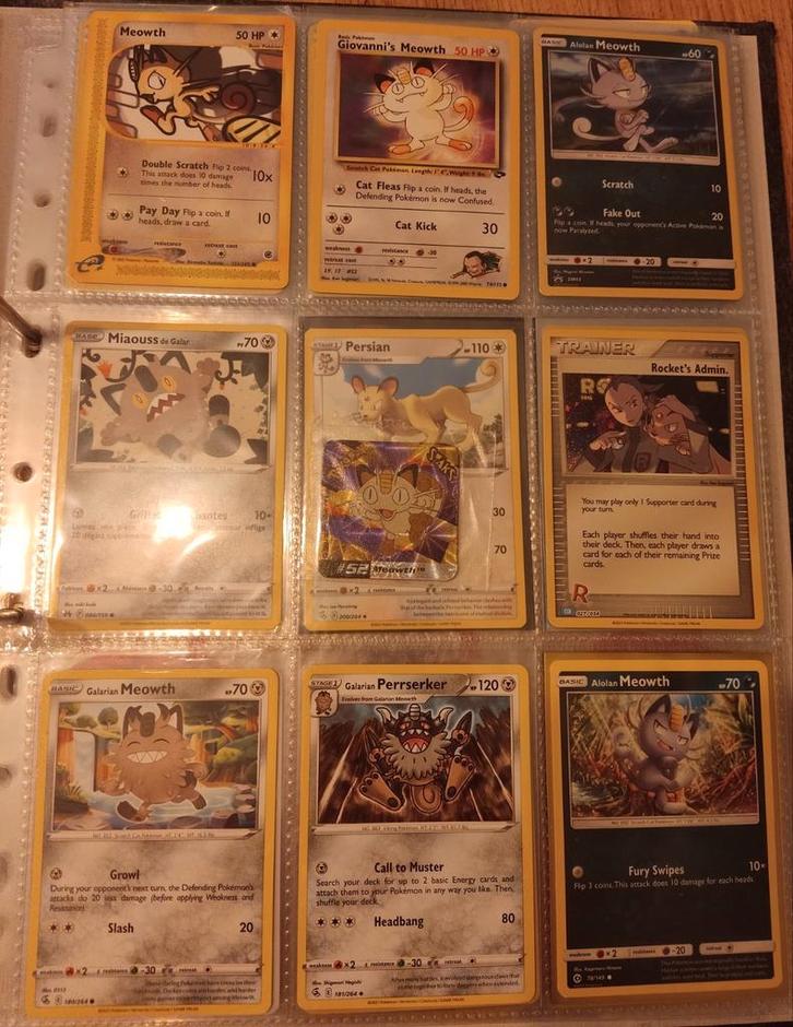 Setje Meowth/Persian Pokemon, Hobby en Vrije tijd, Verzamelkaartspellen | Pokémon, Nieuw, Ophalen of Verzenden