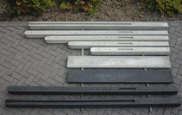 betonpalen schutting beton palen antraciet platen planken, Doe-het-zelf en Bouw, Hout en Planken, Overige typen, Nieuw, Ophalen of Verzenden