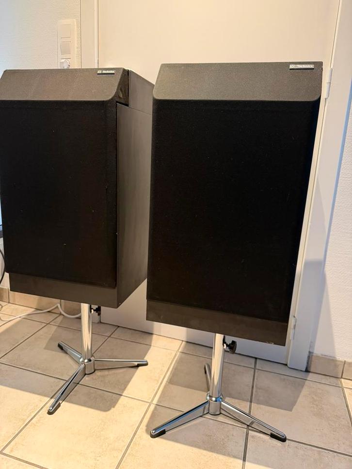 Technics SB-4500 vintage luidsprekers + stands (2-weg, 75W), Audio, Tv en Foto, Luidsprekerboxen, Zo goed als nieuw, Ophalen