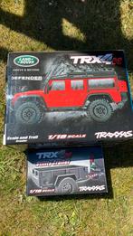Traxxas TRX4m Defender met trailer, Auto offroad, Zo goed als nieuw, RTR (Ready to Run), Overige schalen