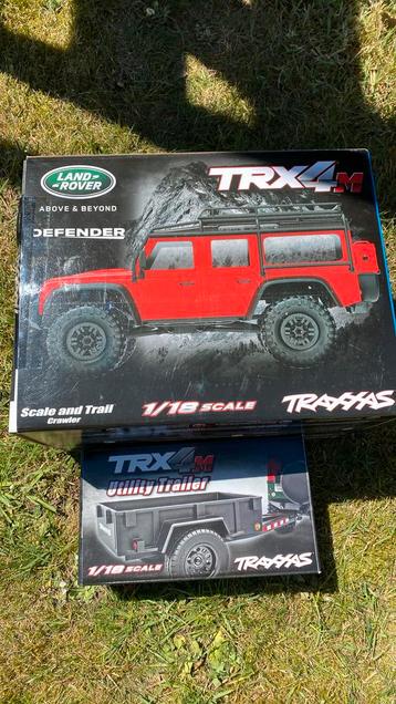 Traxxas TRX4m Defender met trailer, Autres échelles, Voiture off road, Comme neuf, Enlèvement