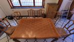 eetkamer met tafel stoelen buffetkast en vitrinekast, Huis en Inrichting, Ophalen, Zo goed als nieuw, Louis XV, 4 tot 6 stoelen