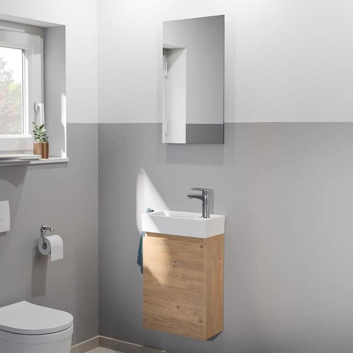 Toiletmeubel wastafel compleet NIEUW, Bricolage & Construction, Sanitaire, Neuf, Lavabo, Chrome, Enlèvement