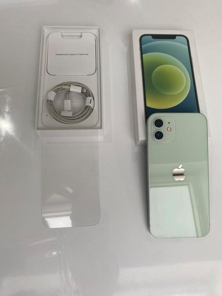 Iphone 12 128 Go vert clair, Télécoms, Téléphonie mobile | Apple iPhone, Comme neuf, 128 GB, Sans abonnement, Sans simlock, iPhone 12