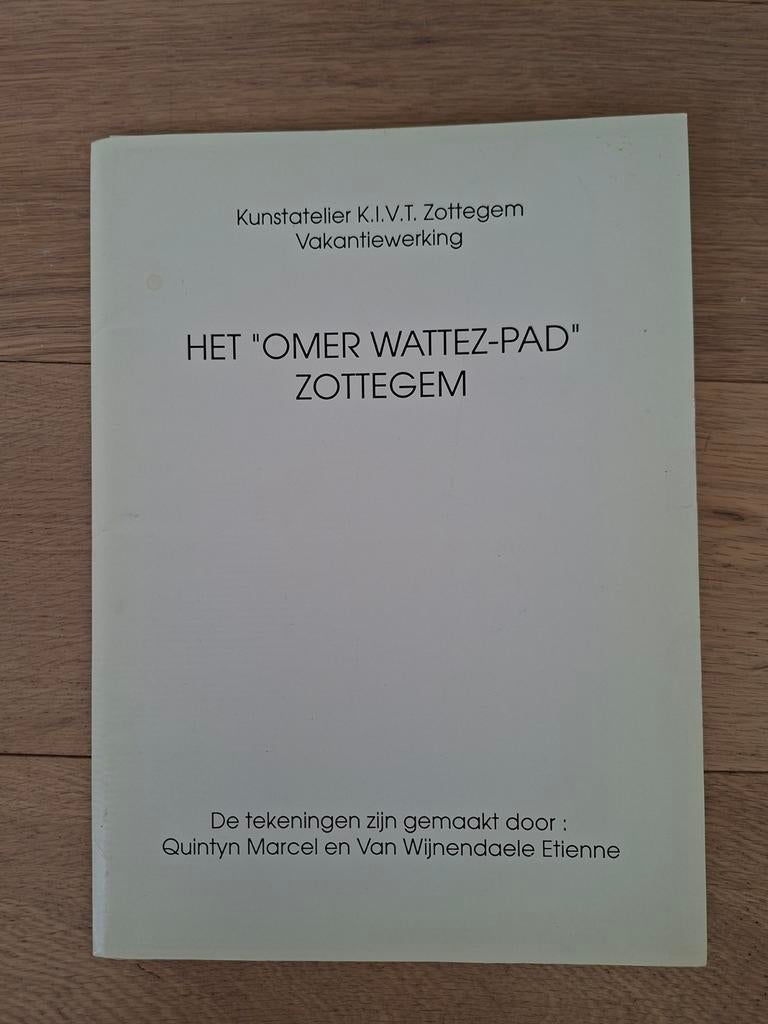 Carte avec dessins : Le sentier Omer Wattez, Zottegem, Antiquités & Art, Enlèvement ou Envoi