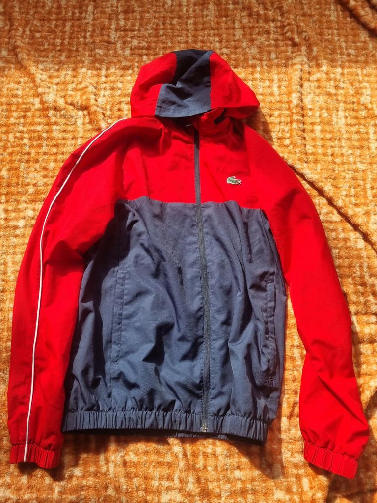 Coupe-vent Lacoste Sport - Rouge/Bleu marine - Taille XS, Envoi, Comme neuf, Taille 46 (S) ou plus petite, Rouge