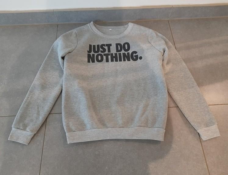 Grijze sweater Just do nothing, Kleding | Dames, Truien en Vesten, Ophalen of Verzenden, Nieuw, Maat 38/40 (M), Grijs