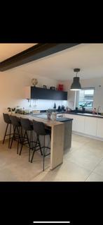 Table haute (bar) avec 4 chaises Krèfel, Maison & Meubles, Dénudé, Enlèvement, Comme neuf