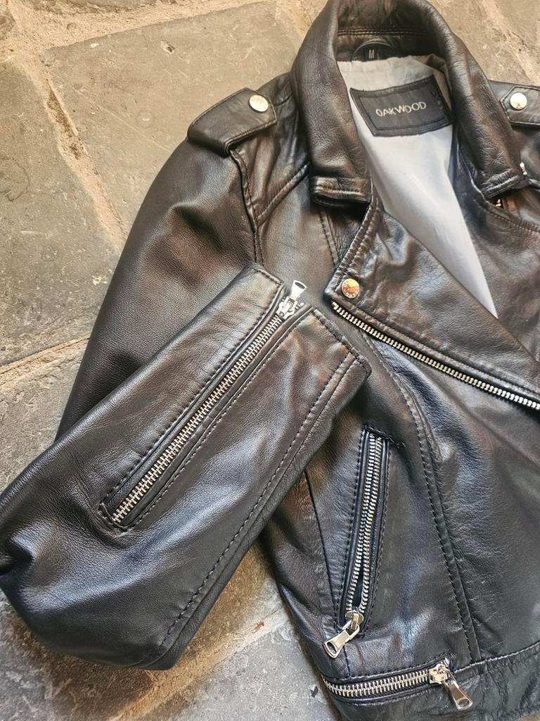 superbe veste en cuir OAKWOOD - M, Taille 38/40 (M), OAKWOOD, Comme neuf, Noir