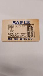 Tapis à bière Safir De Gheest Aalst 1973, Enlèvement ou Envoi, Utilisé, Autres types
