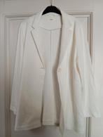 s.Oliver : blazer d'été long blanc, 1 bouton, taille 40, Enlèvement ou Envoi, Taille 38/40 (M)