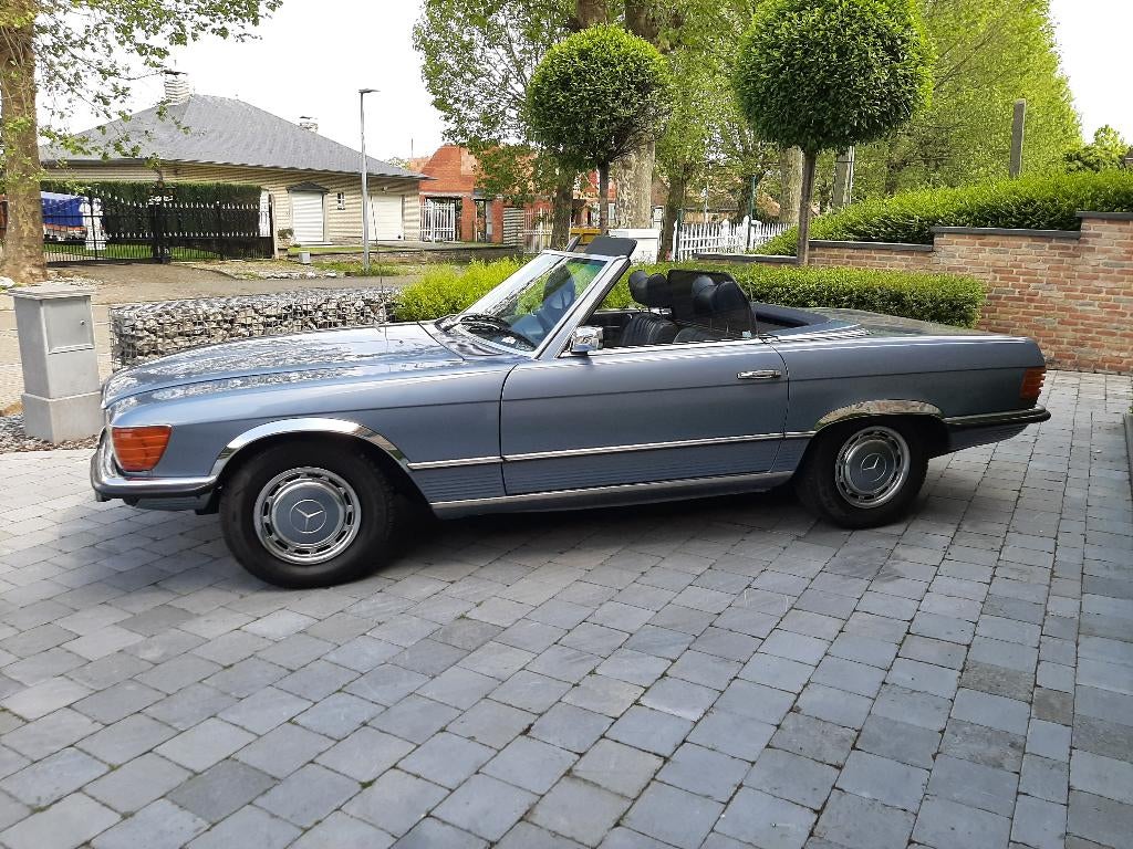 Mercedes-Benz SL 280, Auto's, Automaat, Achterwielaandrijving, Cabriolet, Blauw