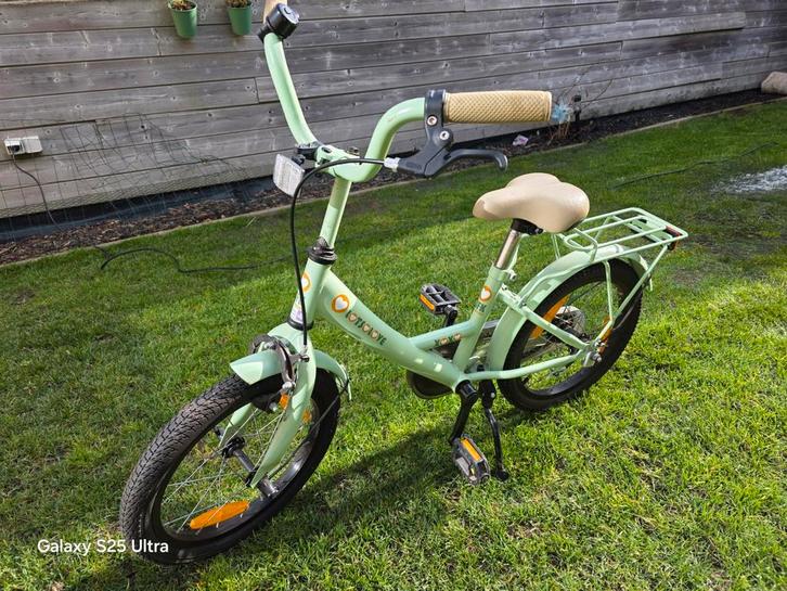 BikeFun meisjesfiets 16" Lots of Love Groen, Vélos & Vélomoteurs, Vélos | Vélos pliables, Utilisé, Autres marques, 14 à 16 pouces
