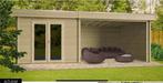 Adam Tuinhuis met overkapping 40mm blokhutprofielen, Tuin en Terras, Tuinhuis, Verzenden, Zo goed als nieuw, Met overkapping