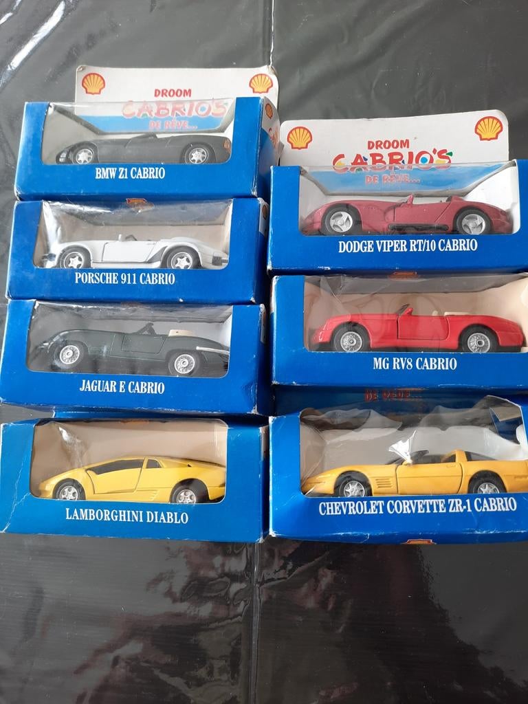 7 miniatuur auto dream cars collection shell, Ophalen of Verzenden, Zo goed als nieuw, Auto