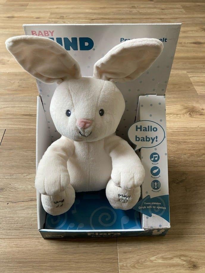 Baby Gund geanimeerd konijnenknuffel kiekeboe 30 cm, Ophalen