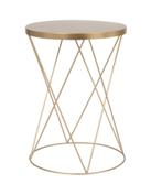 Table bout de canapé rond en métal doré mat, Rond, Moins de 55 cm, Enlèvement, Métal ou Aluminium