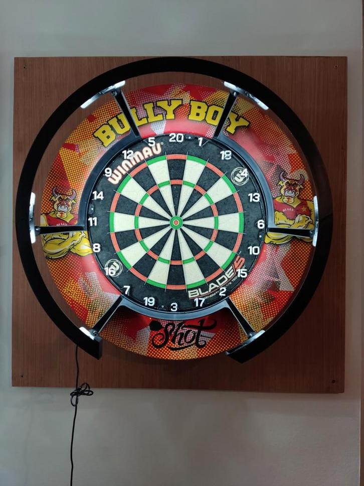 5 Delig dart setup, Sport en Fitness, Darts, Zo goed als nieuw, Dartbord, Ophalen
