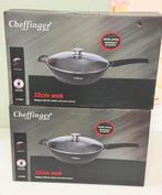 Poêle Cheffinger Wok Pan XL 32 cm à induction Nouveau, Neuf, Enlèvement ou Envoi, Aluminium, Plaque céramique
