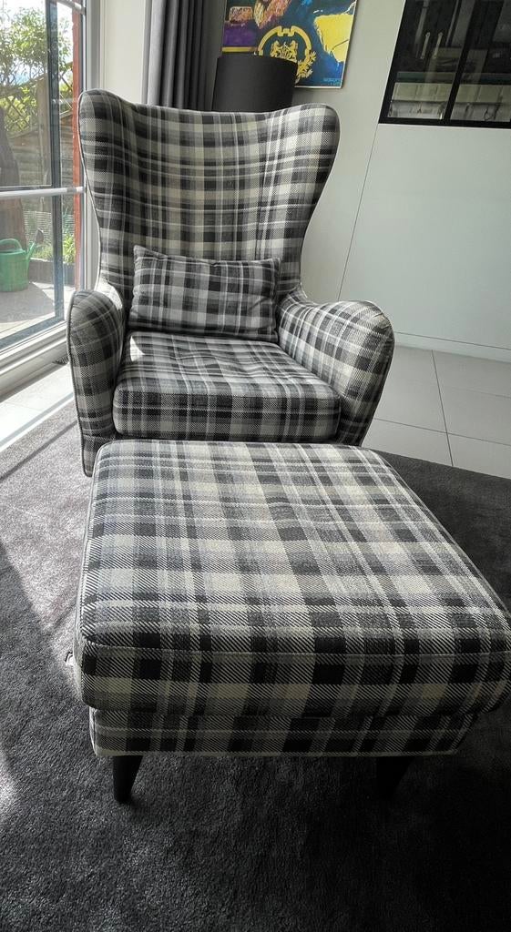 Fauteuil plus pouf , marque Sits, modèle Greta, Ophalen, Zo goed als nieuw, Contemporain