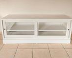 IKEA HAVSTA tv-meubel met glazen deuren – wit – quasi nieuw, Huis en Inrichting, Ophalen, 150 tot 200 cm, Scandinavisch, Zo goed als nieuw