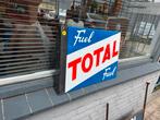 Ancien panneau d'affichage en émail TOTAL Petrol, Collections, Enlèvement, Utilisé, Panneau publicitaire