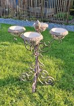Kandelaar : smeedijzer, Ophalen, Gebruikt, 50 tot 75 cm, Metaal