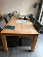 6 stoelen + houten eettafel, Huis en Inrichting, Ophalen