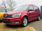 VW Caddy Maxi Highline 1.4 TGI - DSG - Full Opt - 119 000 km, Autos, Volkswagen, Rouge, Euro 6, 7 places, Noir