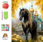 Diamond Painting paard paleis 50x40cm (vierkant), Verzenden, Nieuw, Overige typen