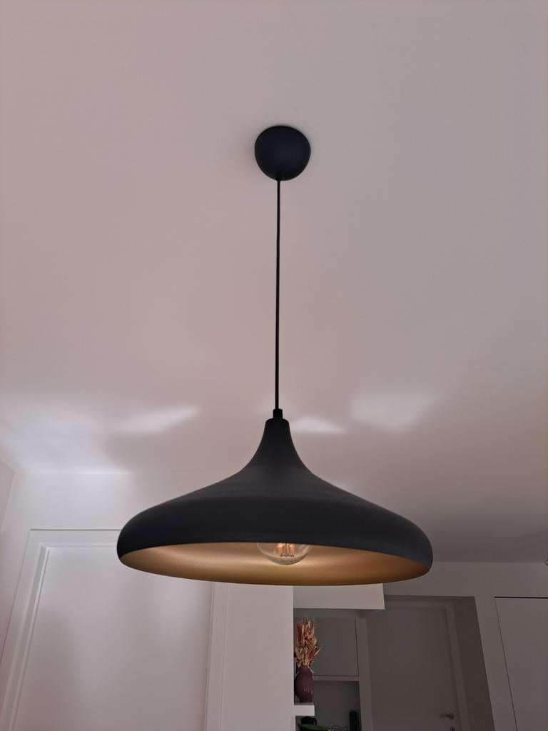 Hanglamp zwart/goud, Ophalen