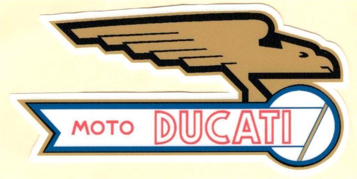 Moto Ducati links sticker #9, Motoren, Accessoires | Stickers, Verzenden