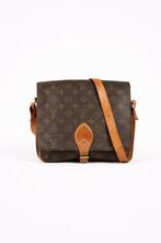 Louis Vuitton Cartouchière MM Monogram Crossbody – Vintage, Ophalen of Verzenden, Zo goed als nieuw, Bruin, Handtas