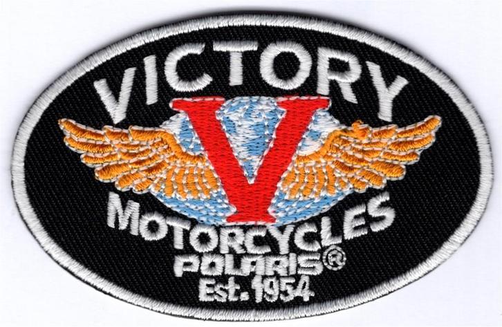 Victory Motorcycles stoffen opstrijk patch embleem #1, Motoren, Accessoires | Overige, Nieuw, Verzenden
