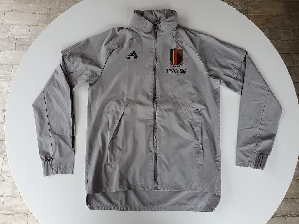 Grijze regenjas Royal Belgian FA ING (Adidas, S), Collections, Articles de Sport & Football, Utilisé, Enlèvement ou Envoi