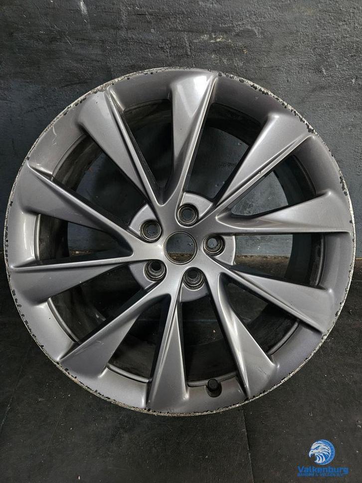 Originele Tesla Model S Twin Turbine 21 inch velg 5x120 Silv, Autos : Divers, Enjoliveurs, Utilisé, Enlèvement ou Envoi