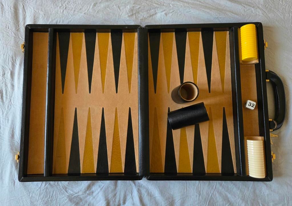 Backgammon haut de gamme en daim