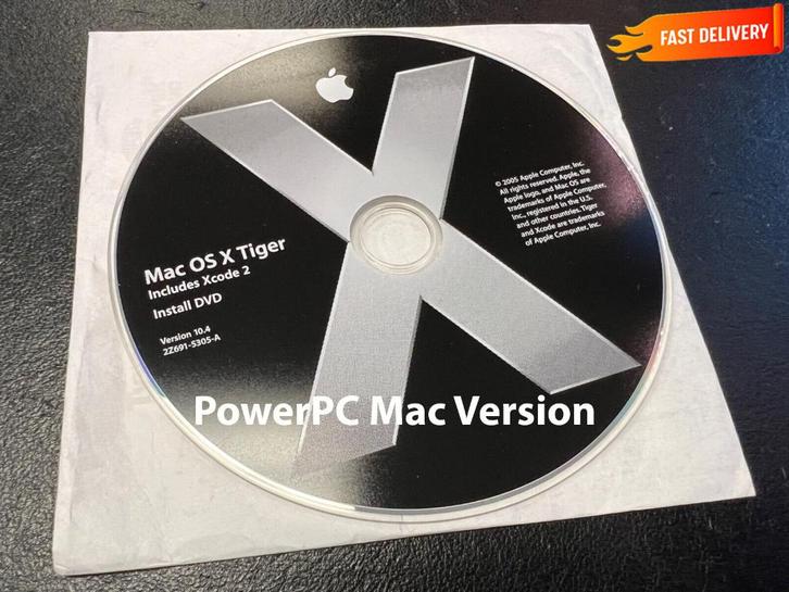 Installez Mac OS X Tiger 10.4 via DVD, OSX Powerbook G4 G5, Informatique & Logiciels, Systèmes d'exploitation, Neuf, MacOS, Envoi